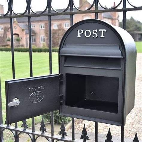 metal gate post box|mail box for gate outside.